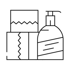 sanitary product department line icon vector. sanitary product department sign. isolated contour symbol black illustration
