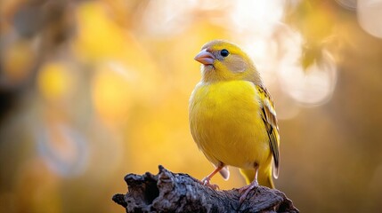 Canary isolated on abstract background