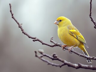 Fototapeta premium Canary isolated on abstract background