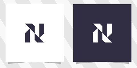 letter n logo design vector