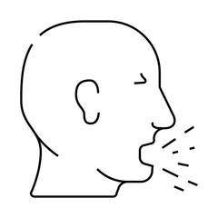 shouting husband and divorce line icon vector. shouting husband and divorce sign. isolated contour symbol black illustration