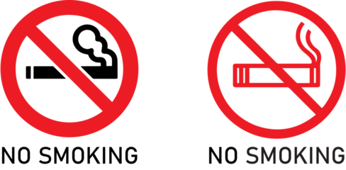 NO Smoking sign vector file