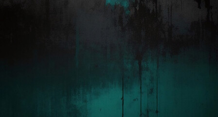 Obraz premium Seamless Glowing green black blue grainy background dark noise texture banner poster backdrop design copy space. Dark matte background with space for design. Toned fabric surface. Template. Empty