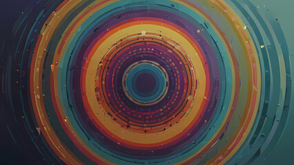 Obraz premium Abstract background using concentric circles that ripple outward, gradually changing in color and opacity