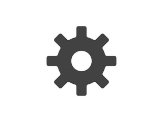 シンプル歯車マークA：角丸8歯灰色