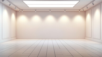 Obraz premium Blank background spotlights wall and floor, falling light, mixed colors, lantern reflection beige brown green pink purple dynamic energy. Product decoration, advertising presentation banners.