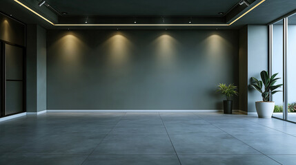 Fototapeta premium room design interior modern empty background wall luxury house floor apartment decor space panel architecture render 3d wood wooden decoration style living room white nobody frame indoor light layout 