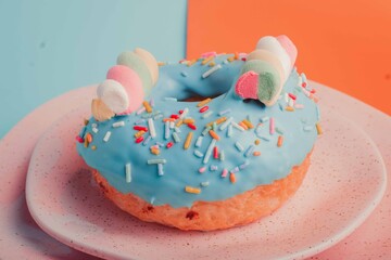 delicioso donut com marshmallow, donut infantil, 