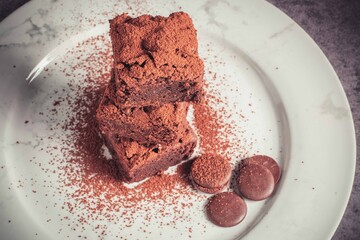 brownie de chocolate, deliciosos brownies de chocolate, 