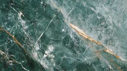 A green stone with brown spots and a shiny surface