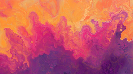 Tropical sunset marbled paper background