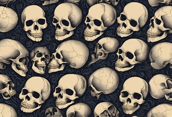 ドクロの背景テクスチャー