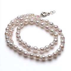 Obraz premium Elegant pearl necklace with shimmering luster, perfect for enhancing any outfit or gift for special occasions.