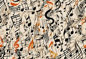 Obraz premium 音符のような幾何学模様の背景テクスチャー