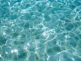 crystal clear turquoise water surface