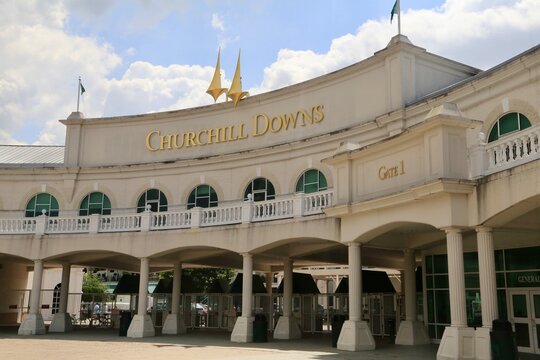 Churchill Downs Horse Track home of the Kentucky Derby - Run for the Roses. Louisville, Kentucky, USA.