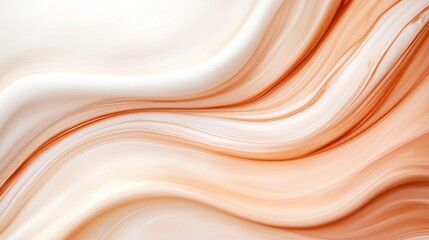 Flowing abstract orange and white background