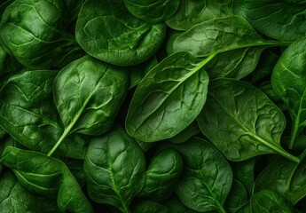 Fototapeta premium Fresh green spinach leaves