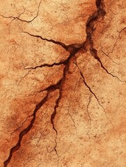 Fototapeta premium Intricate patterns of cracked earth