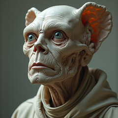 Face of an alien surreal art