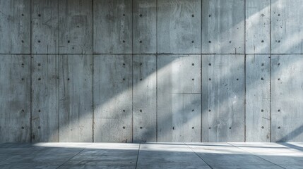 Concrete wall in brutalist architectural style