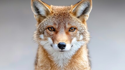 Fototapeta premium close-up portrait of a curious red fox