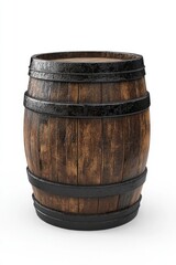 Obraz premium Barrel pastel red. Isolated. 3D render stock photo on white back