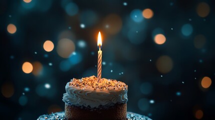 candle on a birthday cake