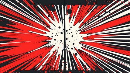 Fototapeta premium flat design red comic style background pop art