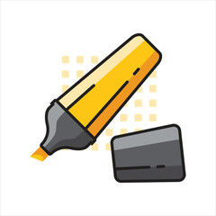 Stabilo vector or icon Yellow color for element design