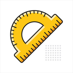 Ruler vector or icon Yellow color for element design