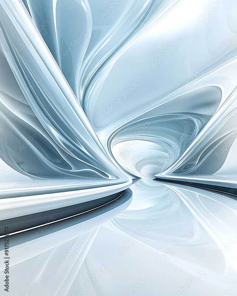 Poster alien-like abstract shapes in a surreal futuristic environment, expertly designed with a focus on cl
