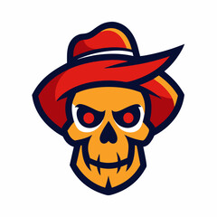 Colorful Skull Head Mascot Logo with Hat: Modern & Vintage Designs