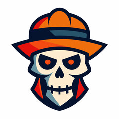 Colorful Skull Head Mascot Logo with Hat: Modern & Vintage Designs