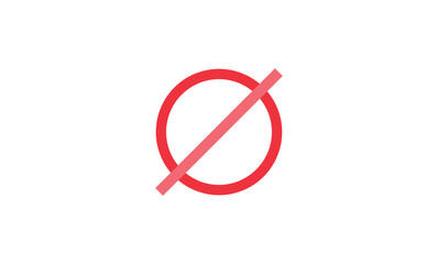 Empty set symbol icon vector in mathematics. Null set a set with no element.