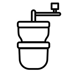 Obraz premium Handheld Coffee Grinder Icon