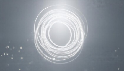 Fototapeta premium Abstract Light Rings in a circular pattern against a grey background.