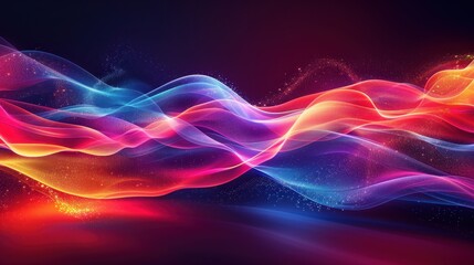 Fototapeta premium Streams of light trails forming abstract patterns, glowing, modern