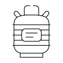 dewar vessel laboratory tool line icon vector. dewar vessel laboratory tool sign. isolated contour symbol black illustration