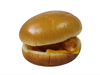 The Filet-O-Fish is a fish sandwich,isolated on white background.