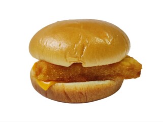 The Filet-O-Fish is a fish sandwich,isolated on white background.