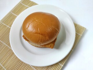 The Filet-O-Fish is a fish sandwich,isolated on white background.