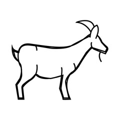 goat farm animal line icon vector. goat farm animal sign. isolated contour symbol black illustration