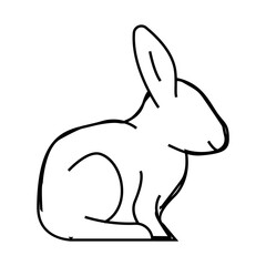 Fototapeta premium rabbit farm animal line icon vector. rabbit farm animal sign. isolated contour symbol black illustration