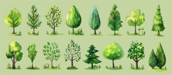 Collection of Green Trees