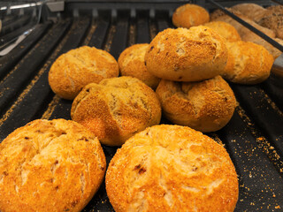 Golden Crusty Bread Rolls Freshly Baked