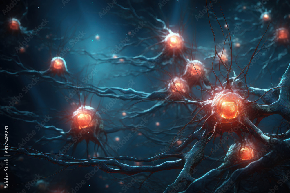 Poster intricate web of neural networks illuminating the mysteries of the brain’s inner workings