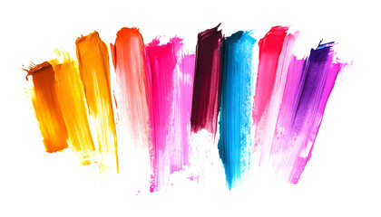 Naklejka premium Illustration of smears of colorful lipsticks on a white background