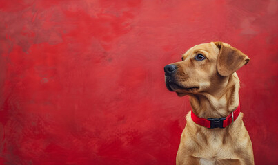 assistance dog day copy space background
