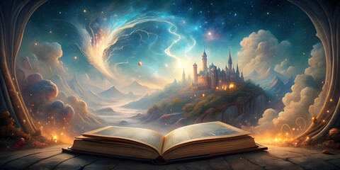 Obraz premium magic book of the world